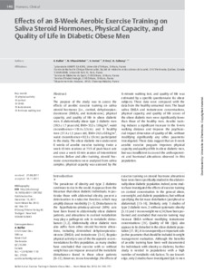 Effects of an 8-Week Aerobic Exercise Training on Saliva Steroid ...